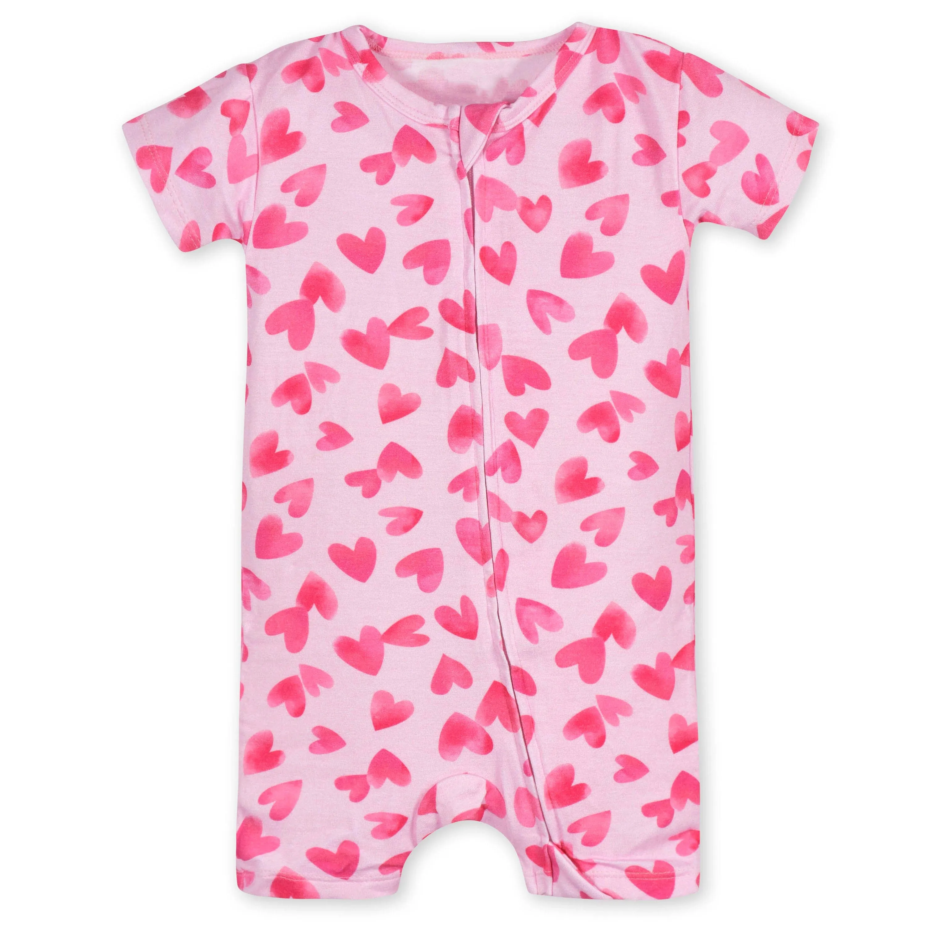 Baby Girls Heartfelt Buttery Soft Viscose Made from Eucalyptus Snug Fit Romper Gerber Childrenswea