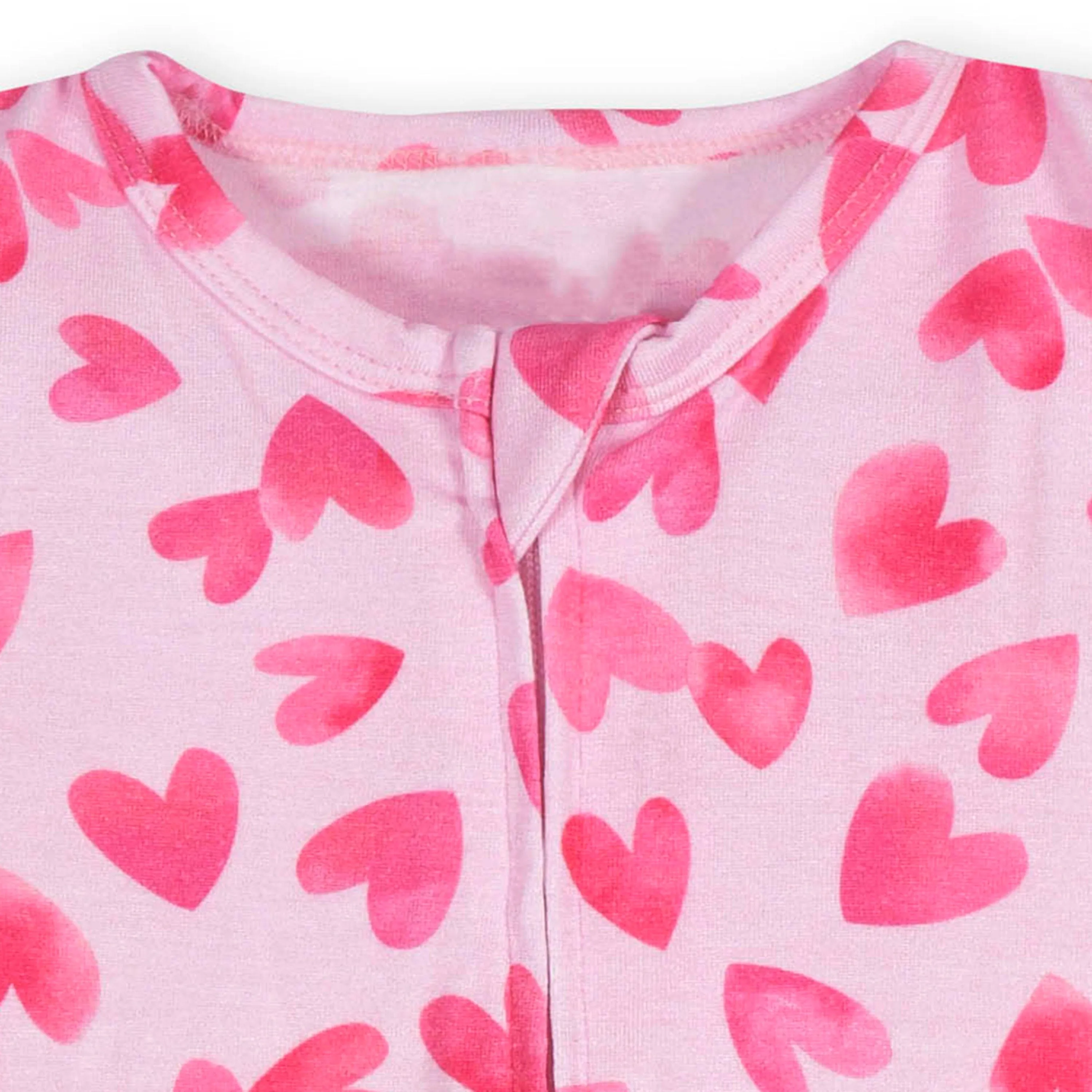Baby Girls Heartfelt Buttery Soft Viscose Made from Eucalyptus Snug Fit Romper Gerber Childrenswea