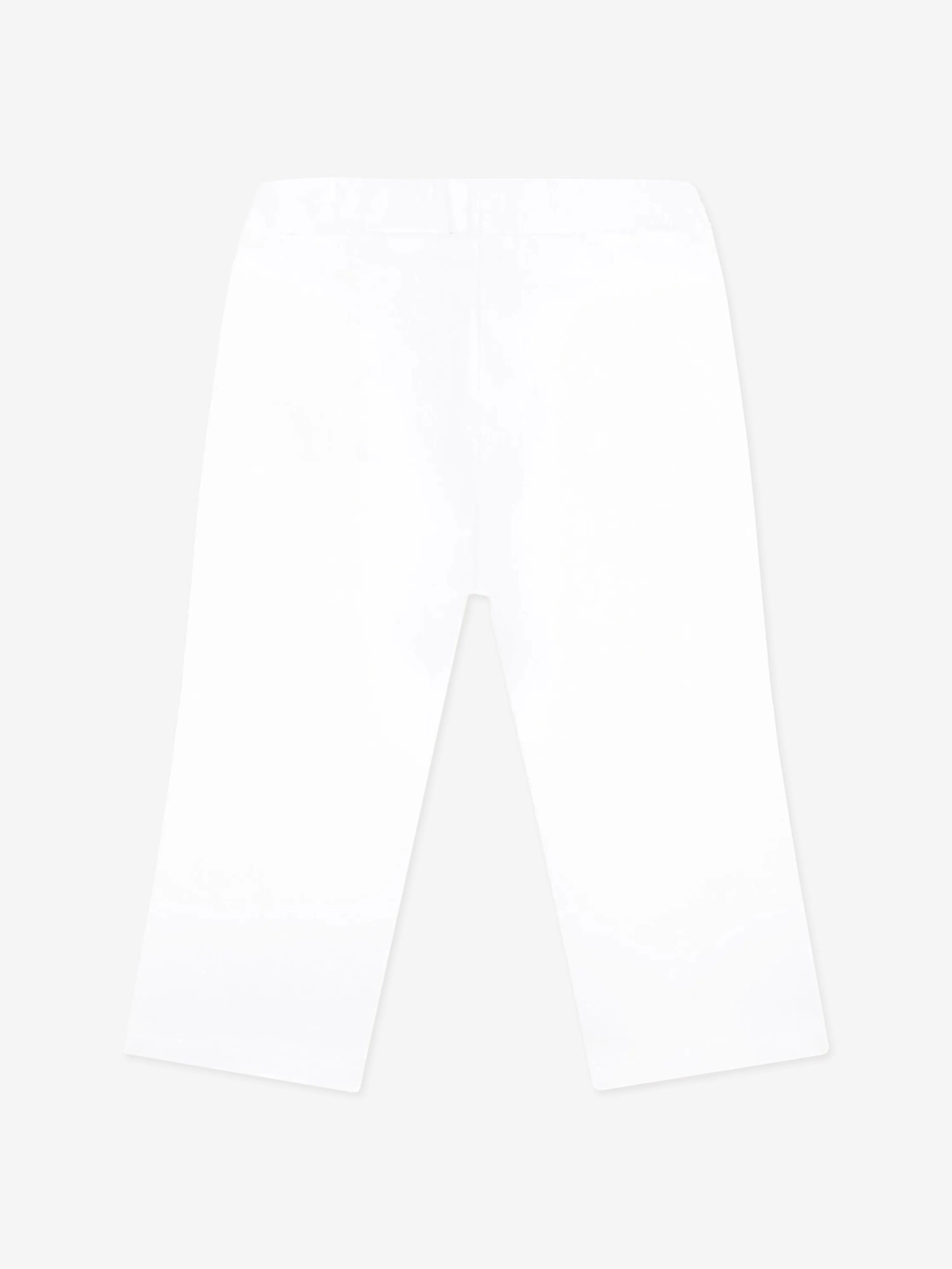 Baby Girls Logo Button Trousers in White