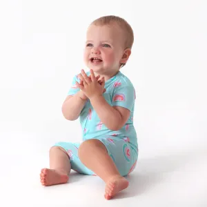 Baby Girls Rainbow Sky Buttery Soft Viscose Made from Eucalyptus Snug Fit Romper Gerber Childrenswea
