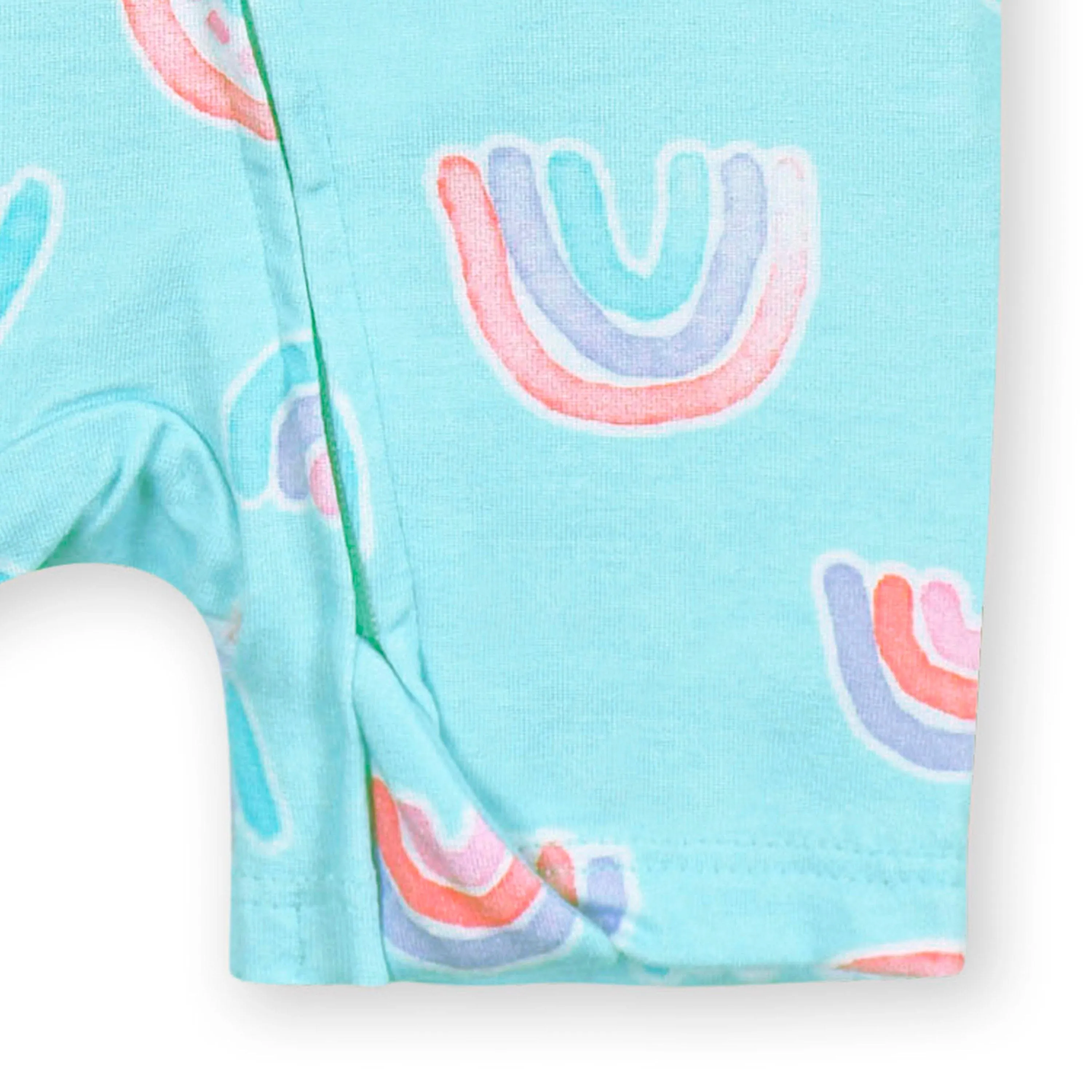 Baby Girls Rainbow Sky Buttery Soft Viscose Made from Eucalyptus Snug Fit Romper Gerber Childrenswea