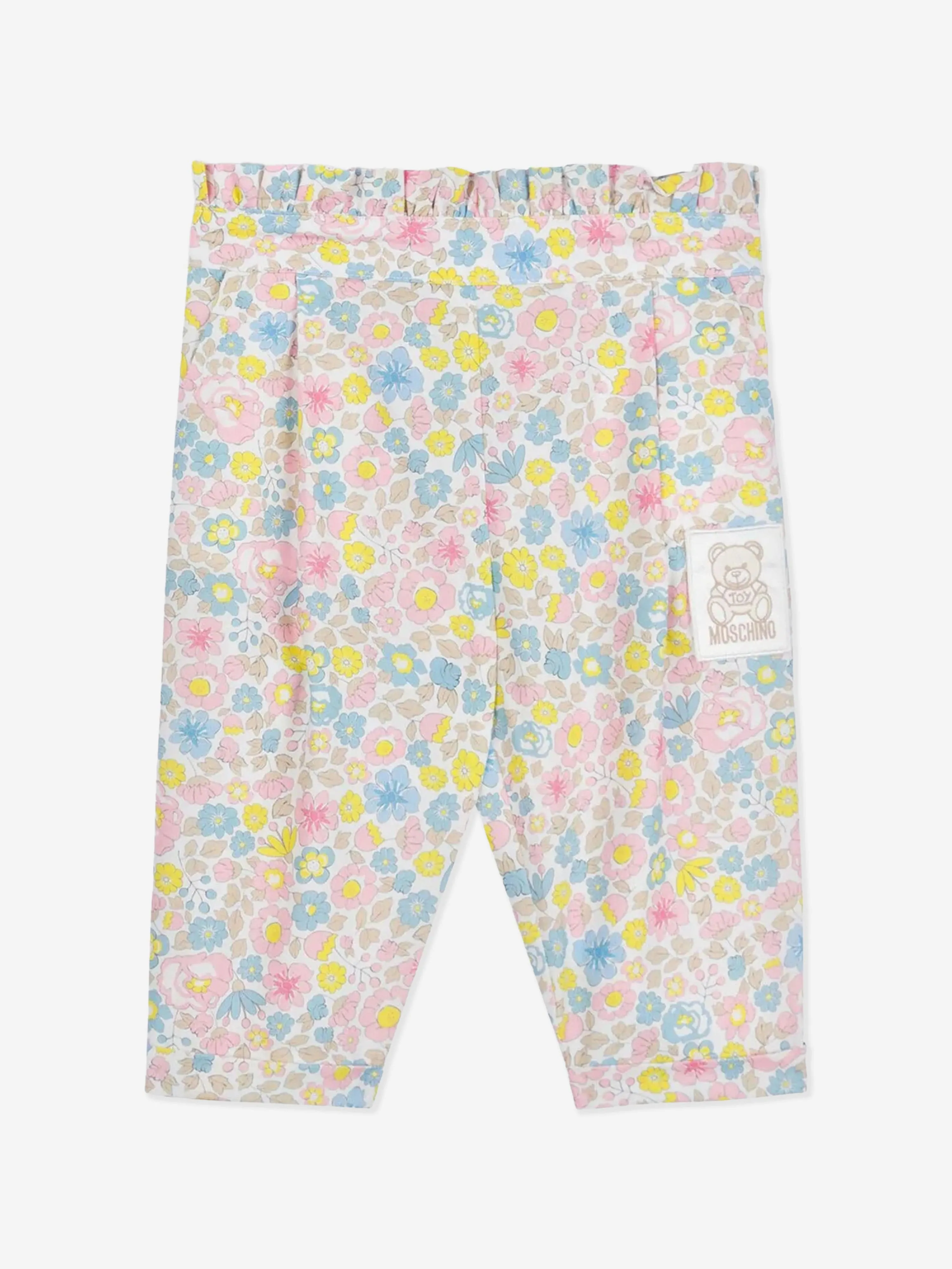 Baby Girls Teddy Bear Trouser Set in Ivory
