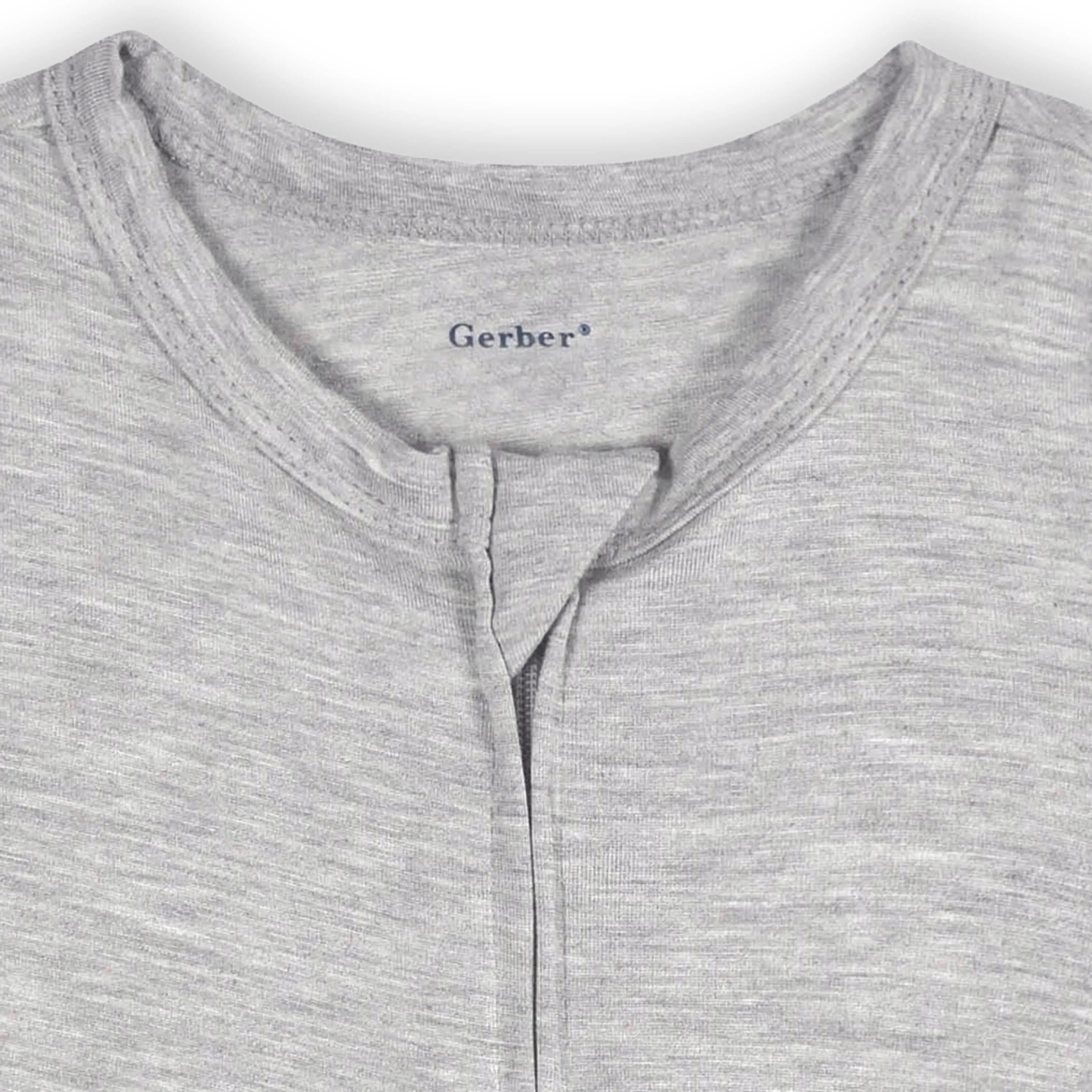 Baby Glacier Gray Buttery Soft Viscose Made from Eucalyptus Snug Fit Romper Gerber Childrenswea