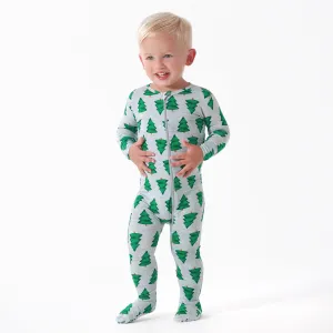 Baby Spruce Buttery Soft Viscose Made from Eucalyptus Snug Fit Footed Holiday Pajamas Gerber Childrenswea
