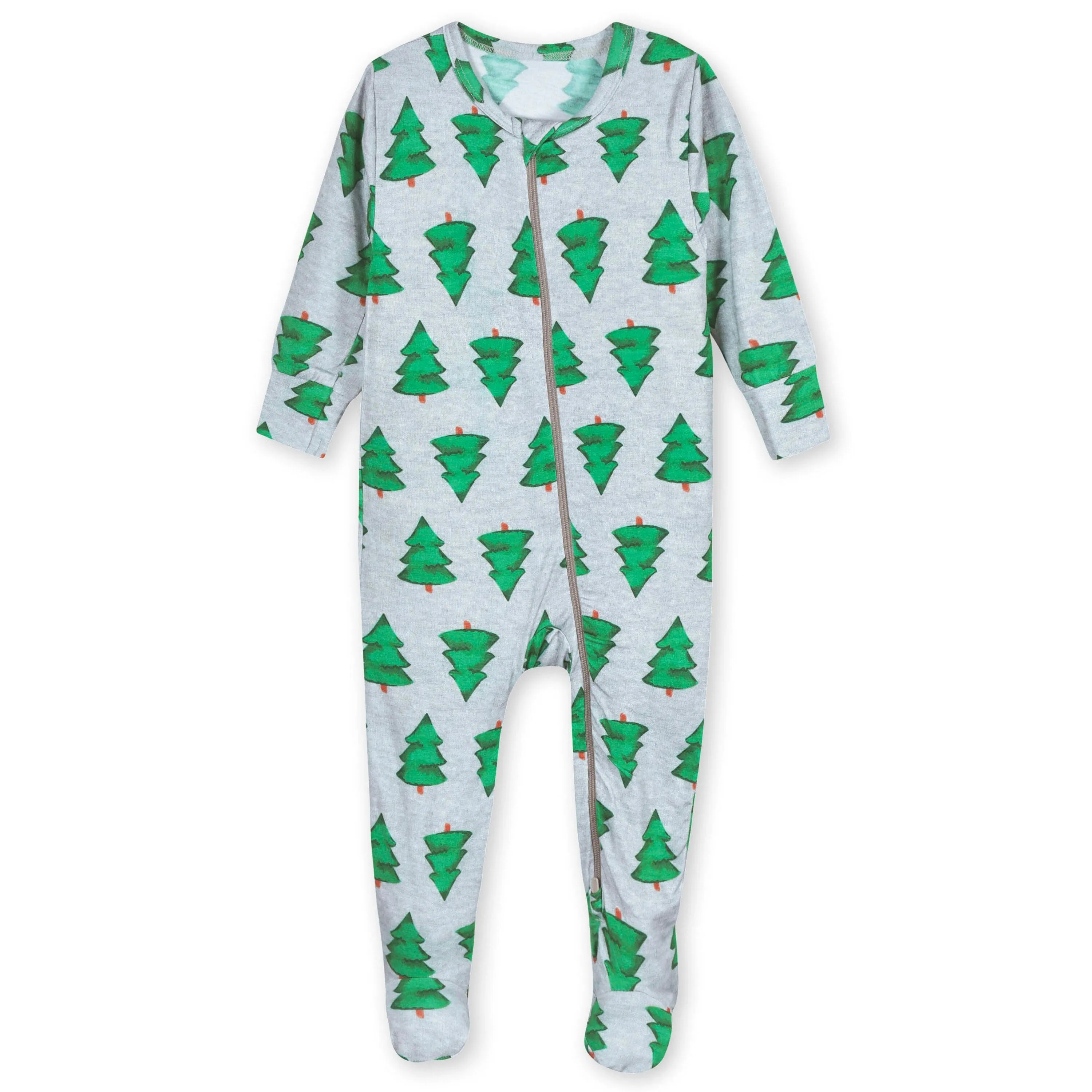 Baby Spruce Buttery Soft Viscose Made from Eucalyptus Snug Fit Footed Holiday Pajamas Gerber Childrenswea