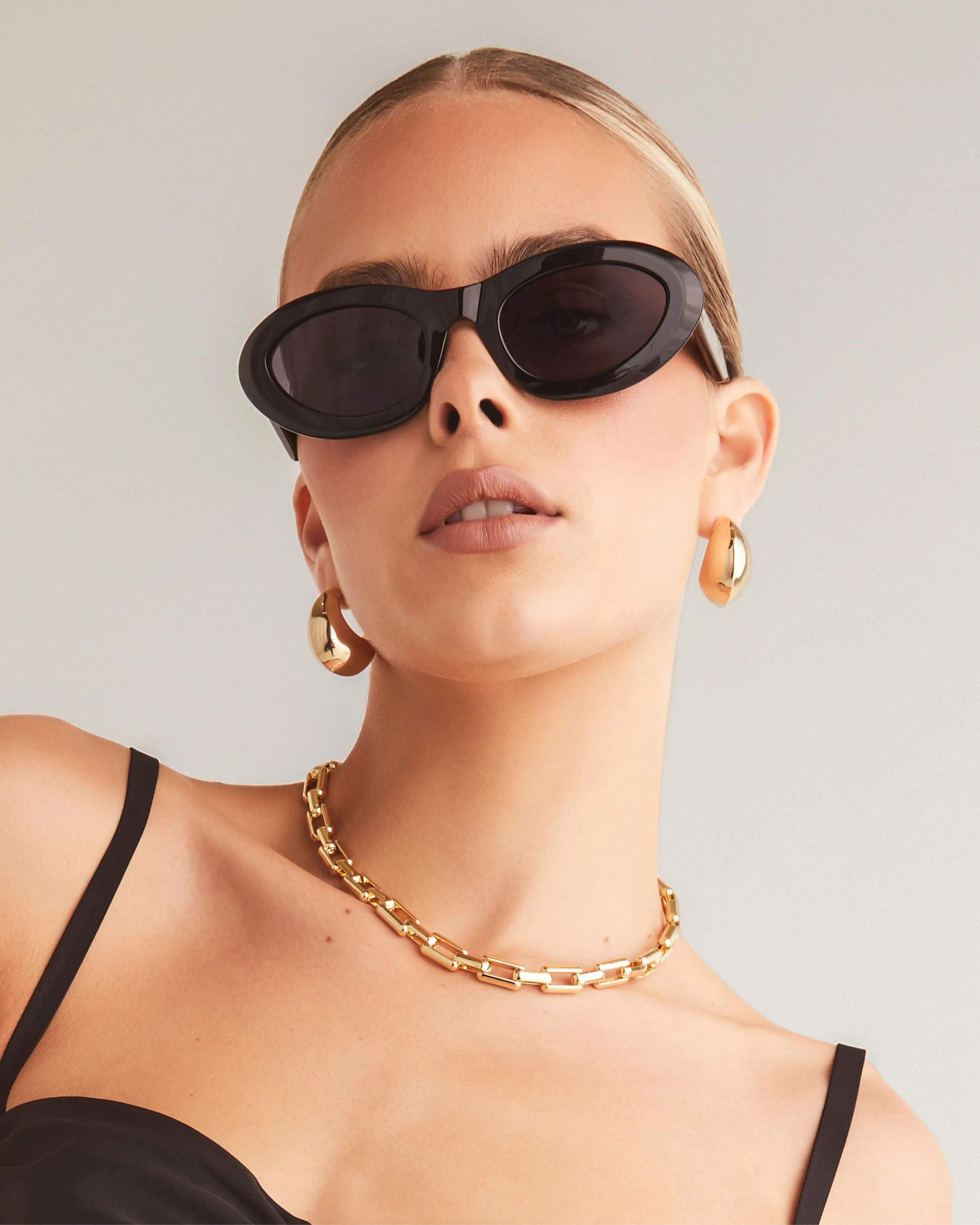 BANBE EYEWEAR Womens The Jasmine Sunglasses - Black- Black