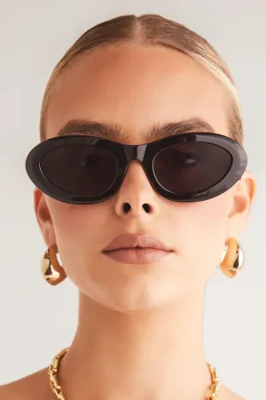 BANBE EYEWEAR Womens The Jasmine Sunglasses - Black- Black