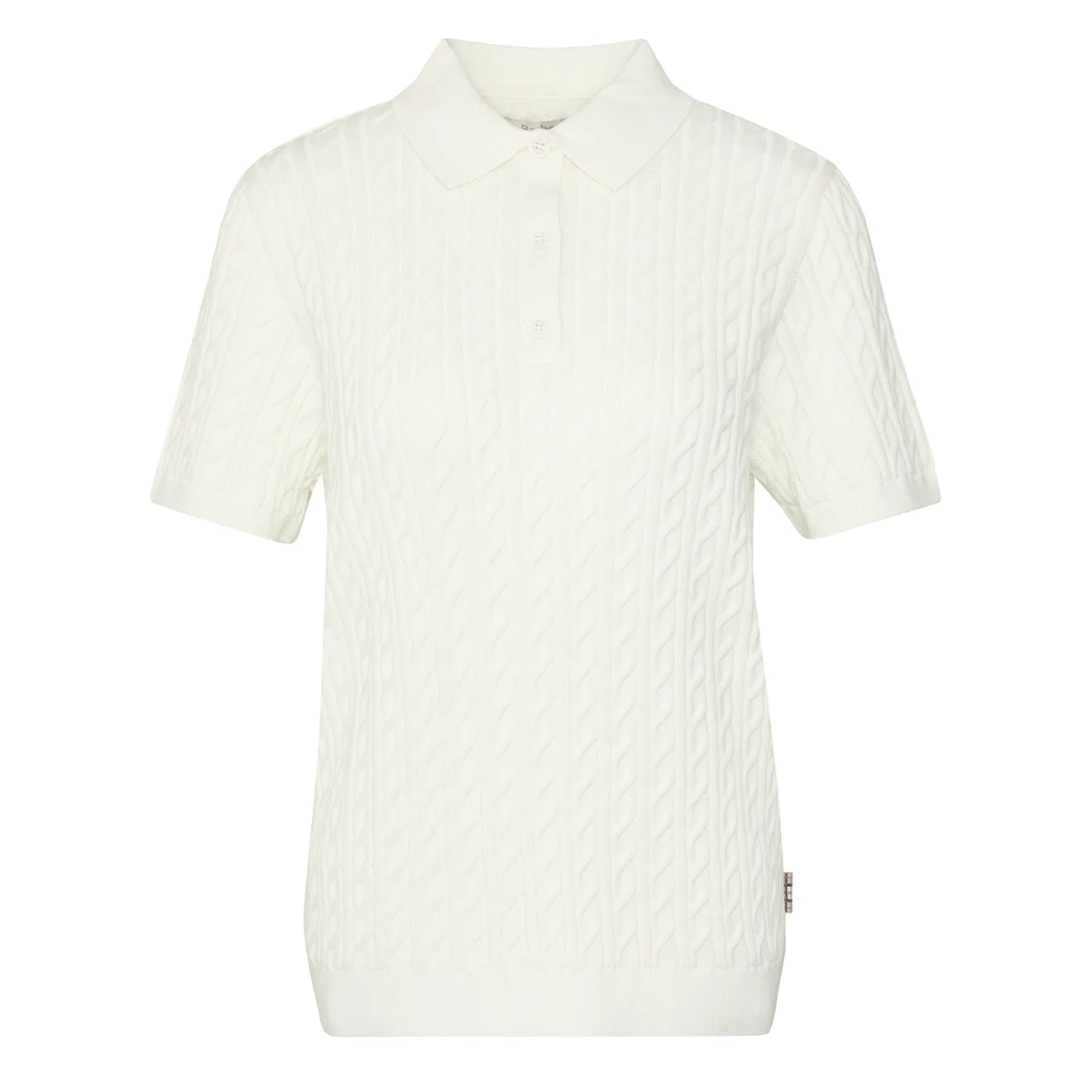 Barbour Womens Hartland Knitted Polo Jumper Cloud