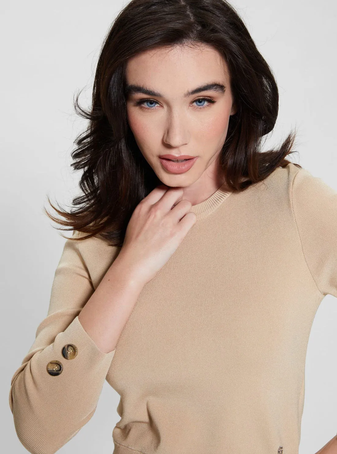Beige Sophie Knit Top Guess
