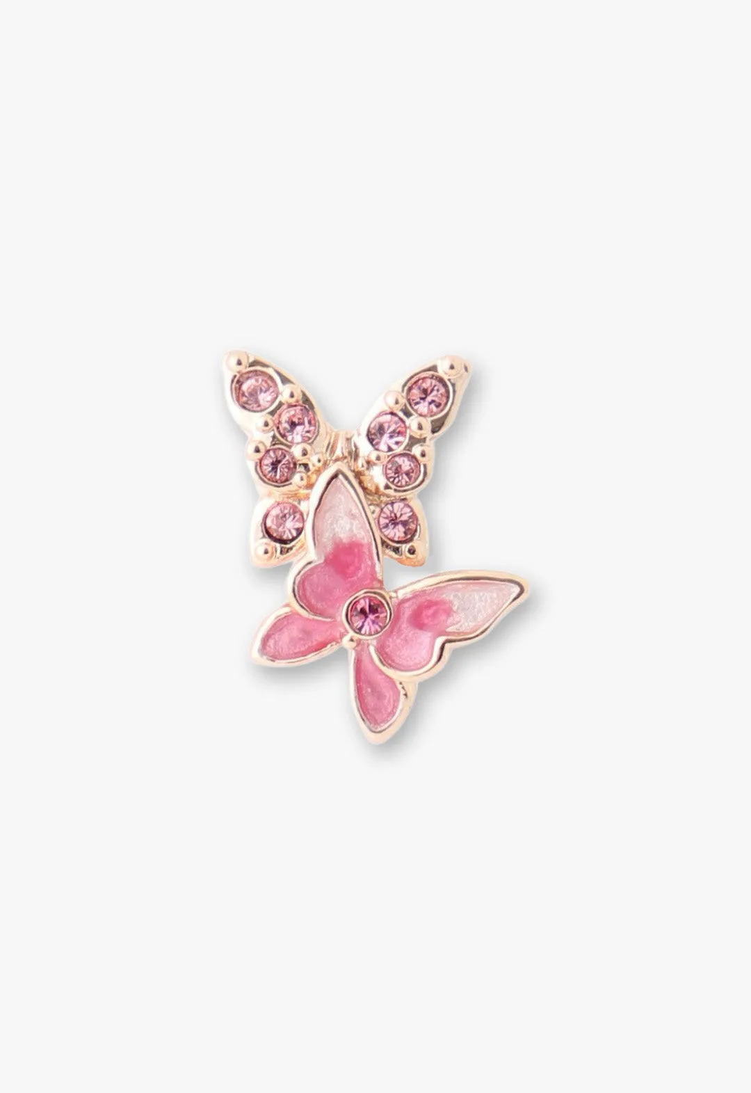 Bejeweled Butterfly Stud Earrings - Pink Annasui
