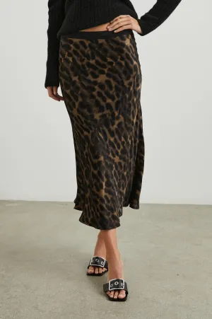 BERLIN SKIRT - UMBER LEOPARD Rails