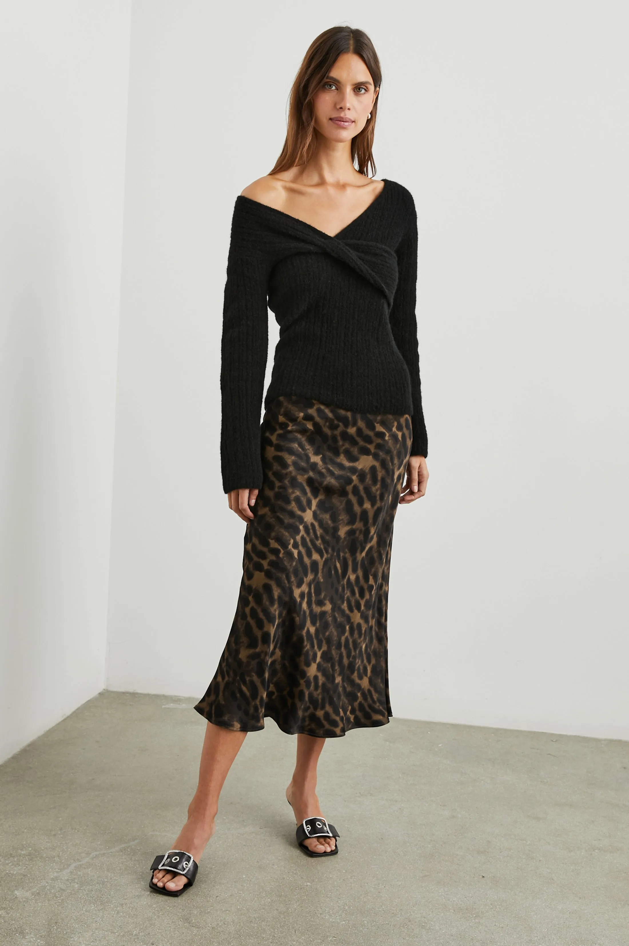 BERLIN SKIRT - UMBER LEOPARD Rails
