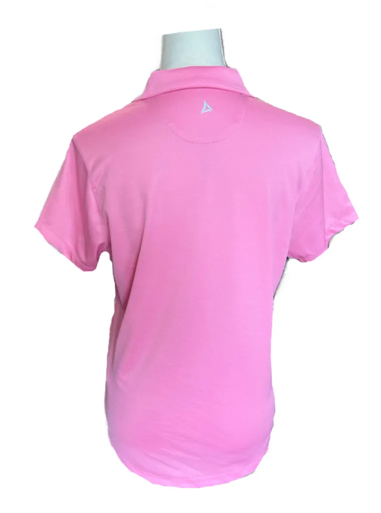 Bermuda Sands Pink Golf Polo with Logo Size M
