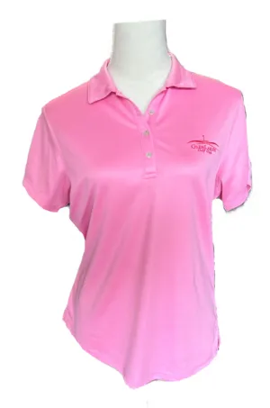 Bermuda Sands Pink Golf Polo with Logo Size M