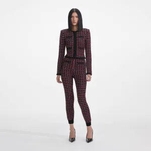 Black And Red Check Cardigan Self Portrait