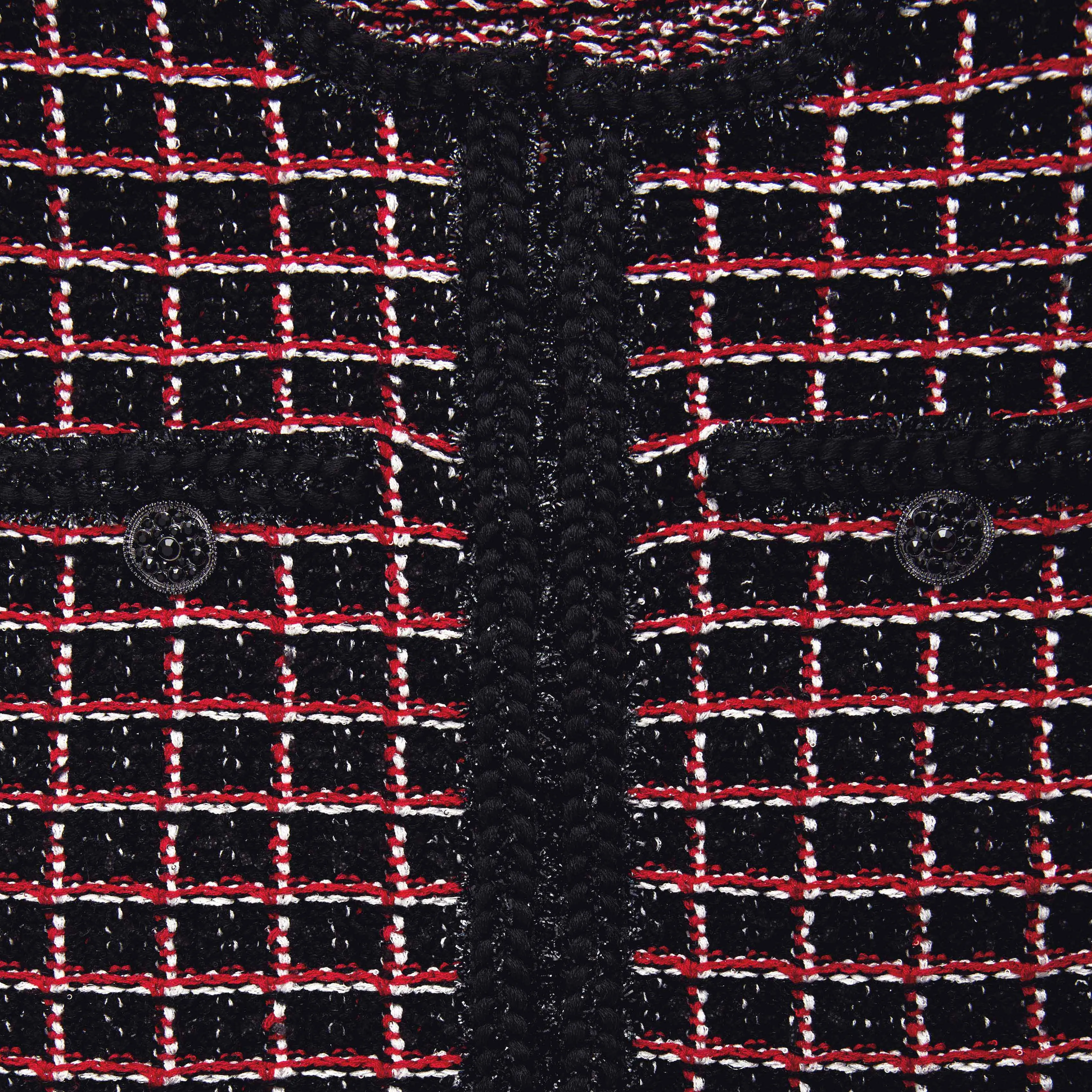 Black And Red Check Cardigan Self Portrait