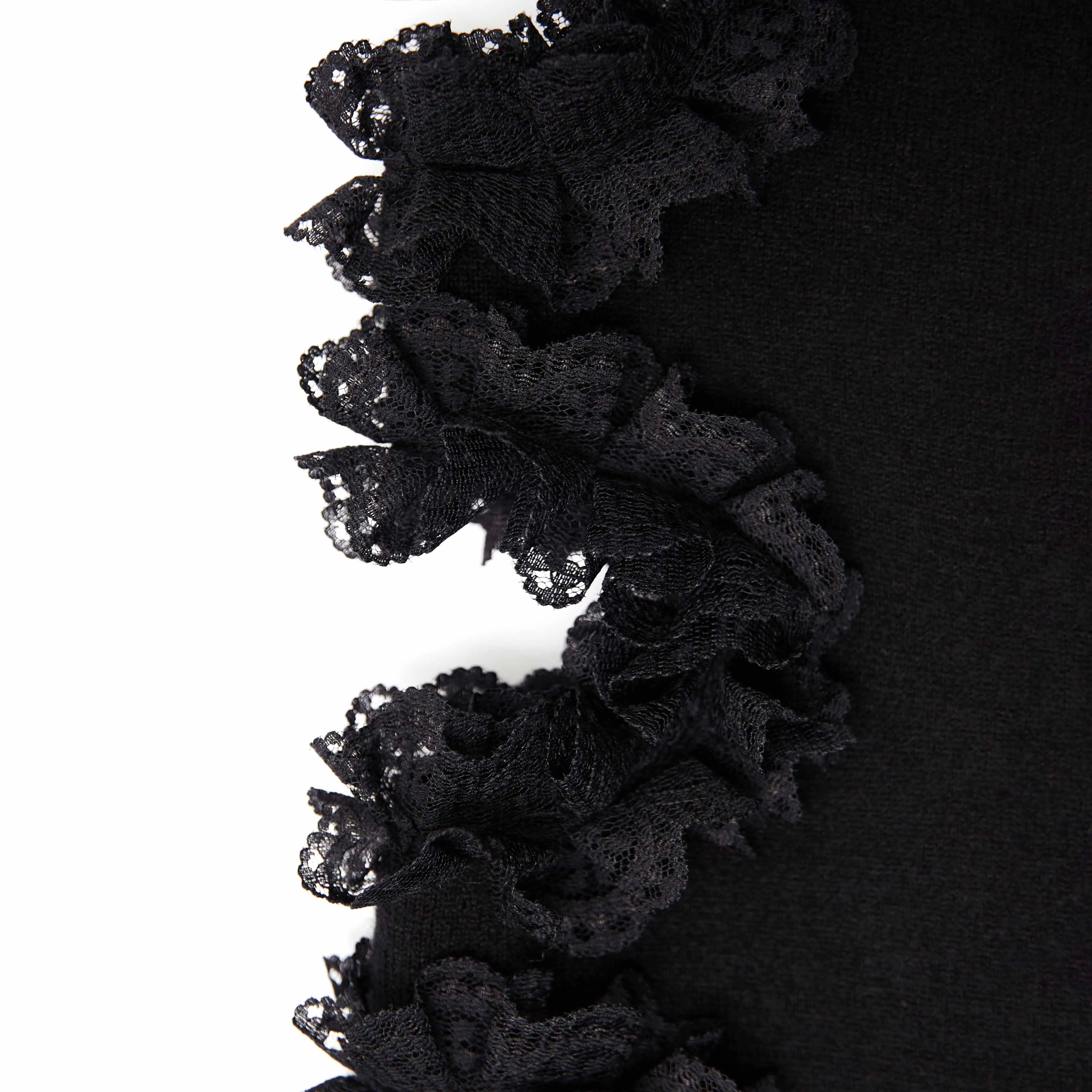 Black Cut Out Lace Detail Jumper Self Portrait