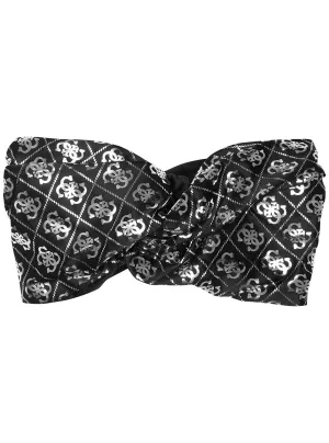 Black Quattro G Logo Head Band Guess