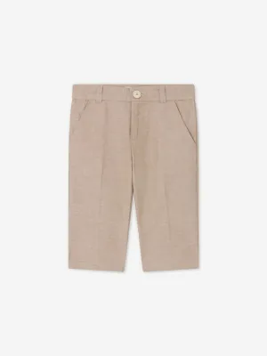 Bonpoint Baby Boys Linen Decibel Suit Trousers in Brown