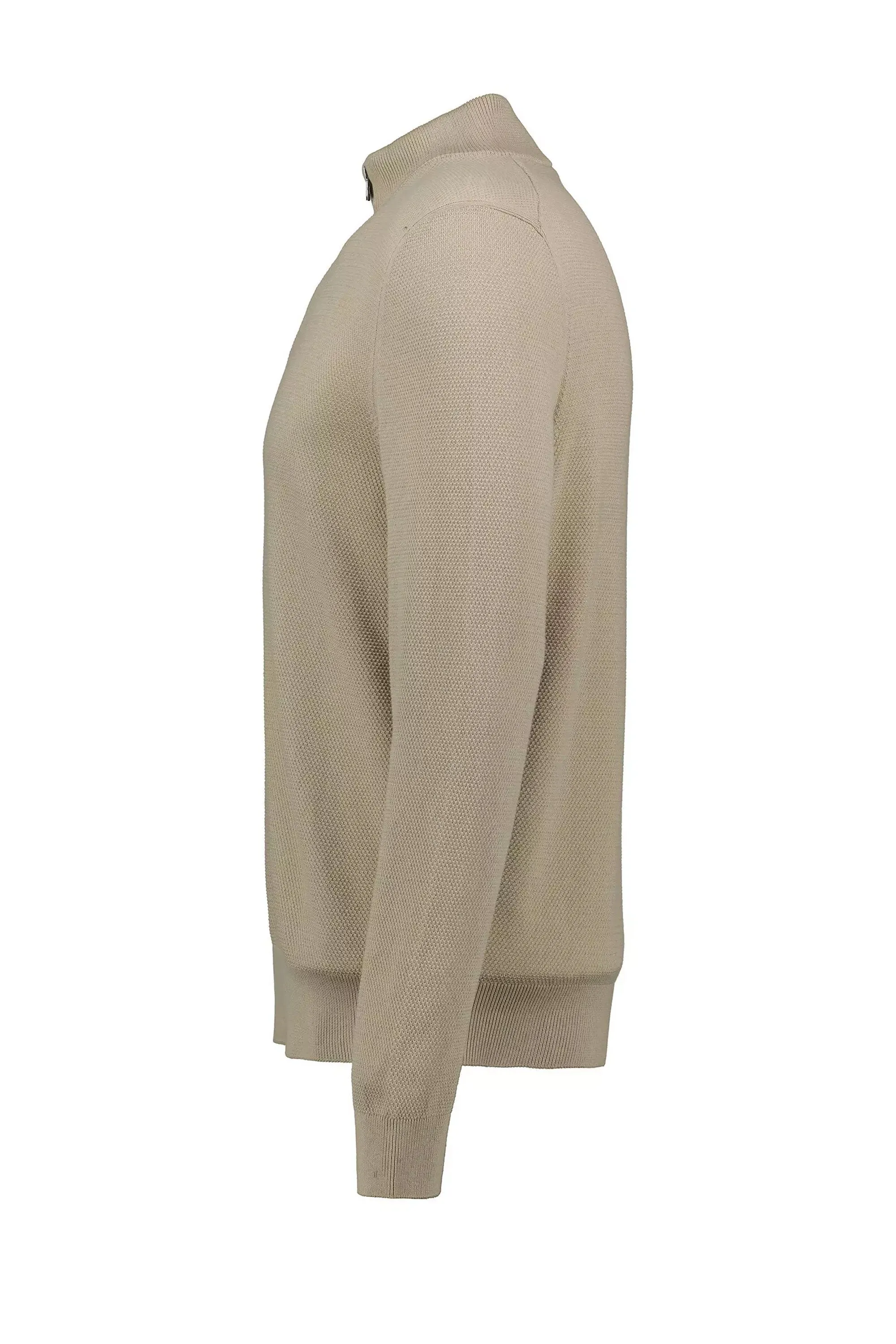 Boss Ebrando Half Zip Knitwear Dark Beige