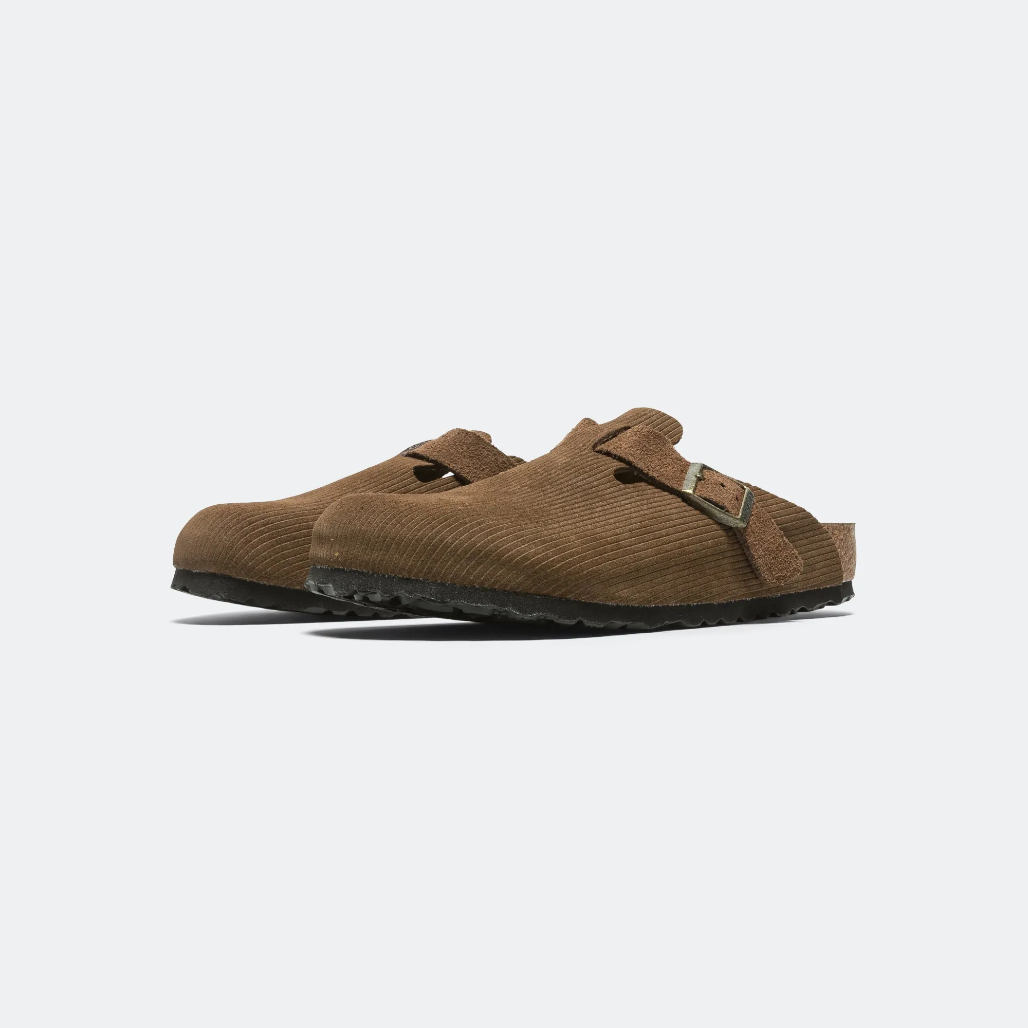 Boston Corduroy - Dark Tea Suede Leather