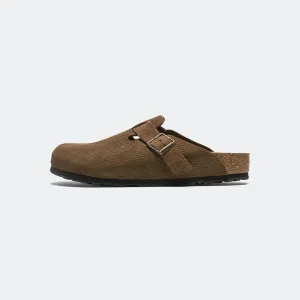 Boston Corduroy - Dark Tea Suede Leather