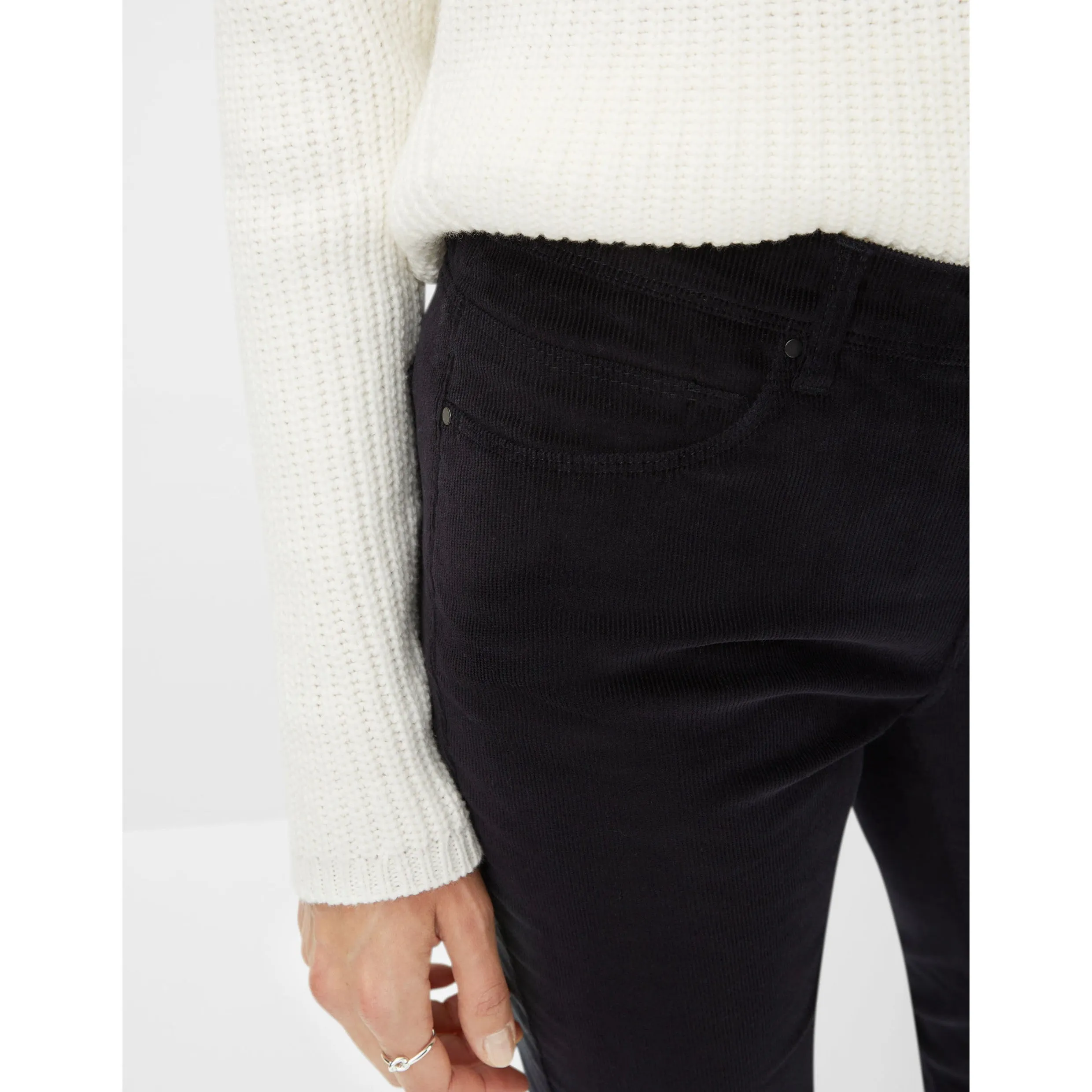 Brax Mary Corduroy Five Pocket Jeans Black 75-1838