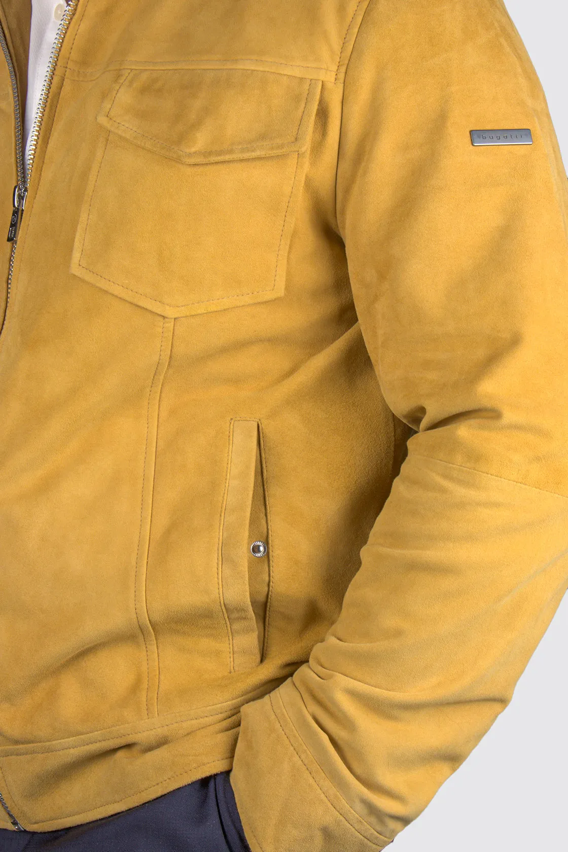 Bugatti Suede Jacket Yellow