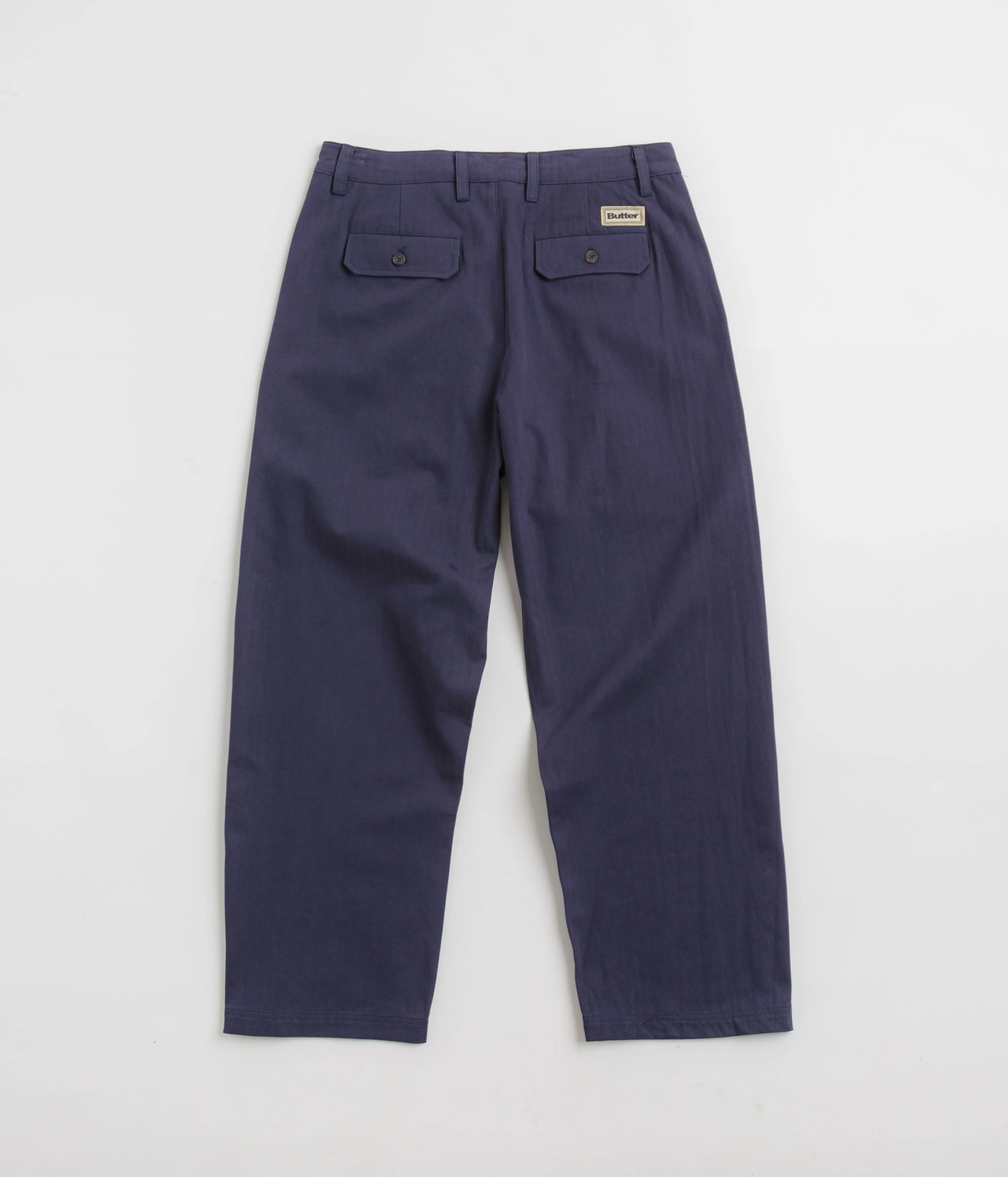 Butter Goods Pleated Trousers - Navy