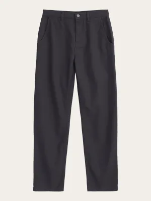 CALLA tapered canvas pant - Black Jet Knowledge Cotton