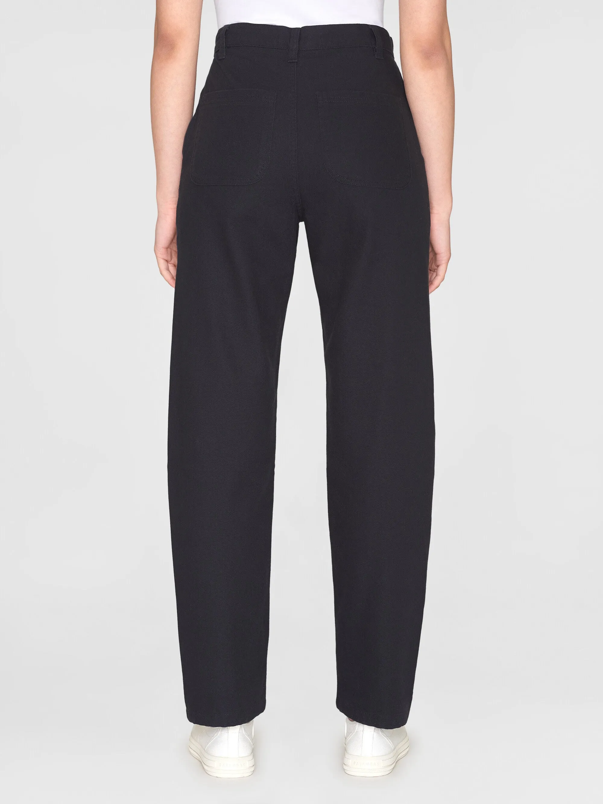 CALLA tapered canvas pant - Black Jet Knowledge Cotton