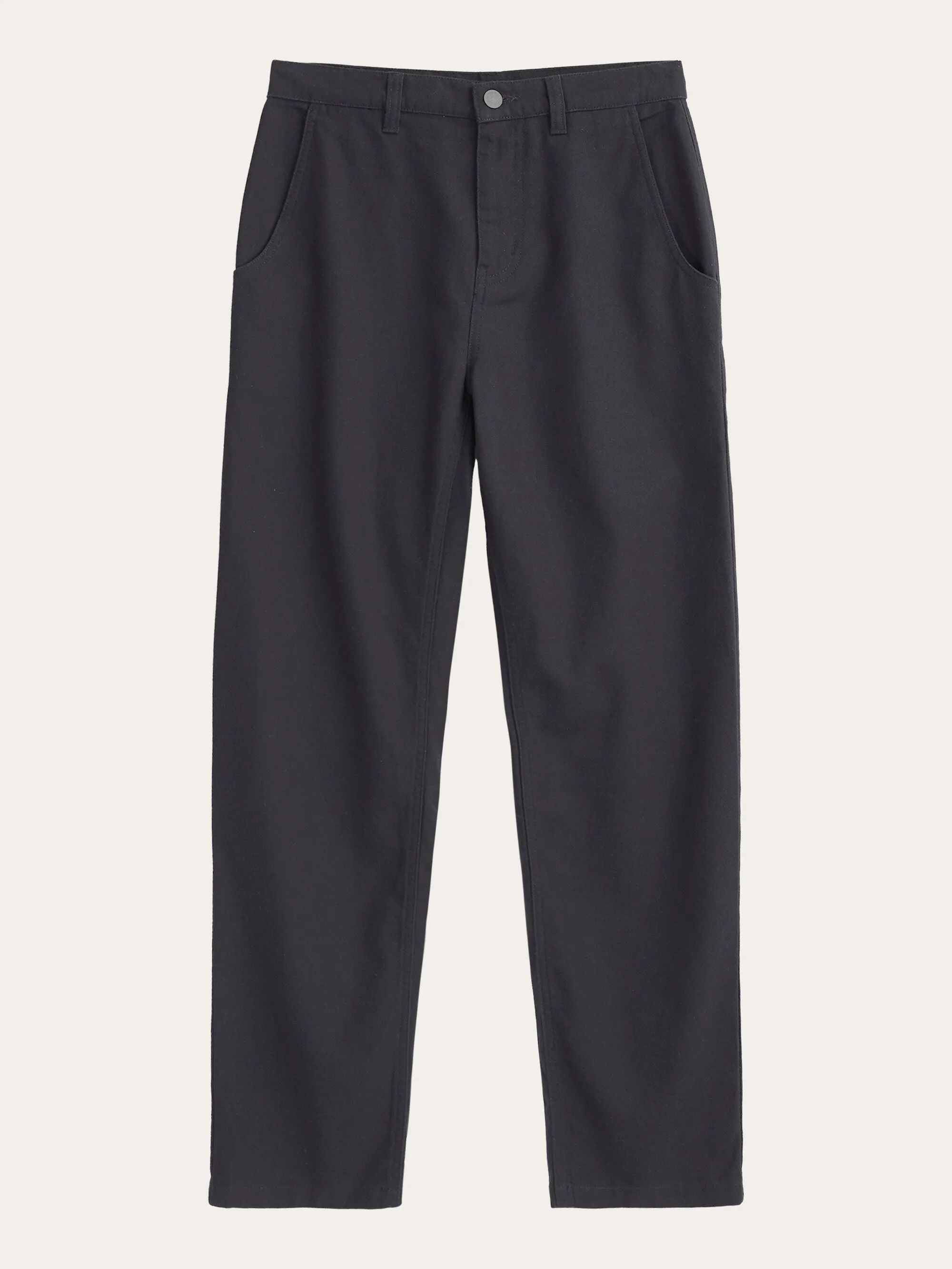 CALLA tapered canvas pant - Black Jet Knowledge Cotton