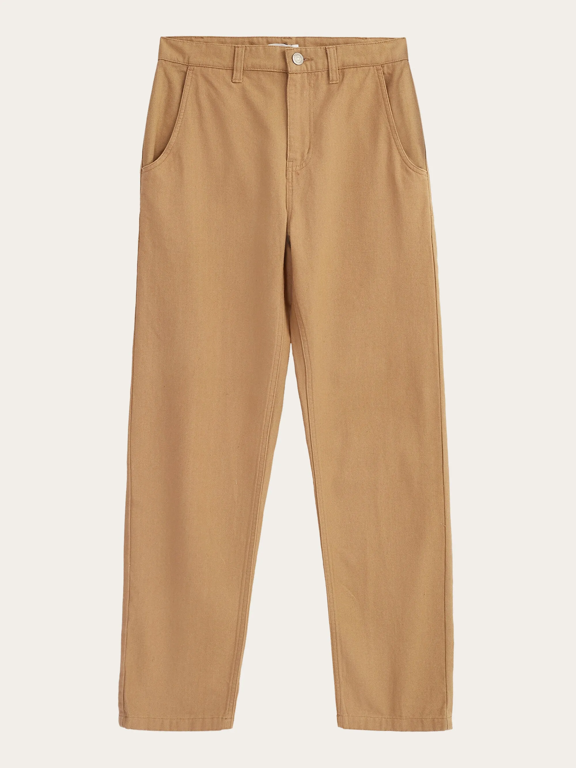 CALLA tapered canvas pant - Kelp melange Knowledge Cotton