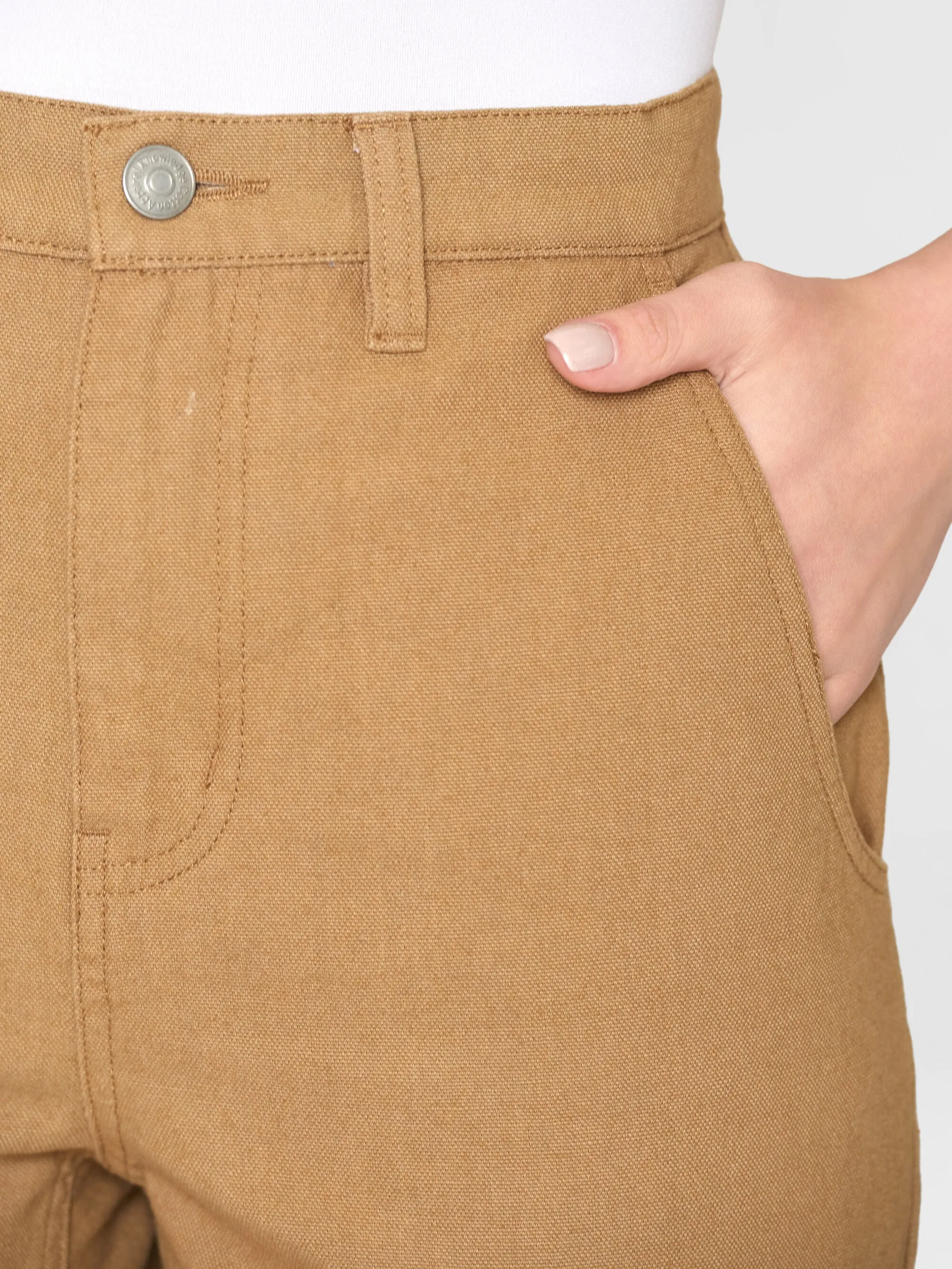 CALLA tapered canvas pant - Kelp melange Knowledge Cotton