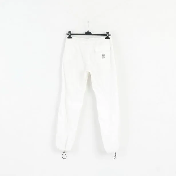 CAT Womens S Trousers White Castro Cotton Blend Lightweight Pants