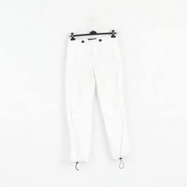 CAT Womens S Trousers White Castro Cotton Blend Lightweight Pants