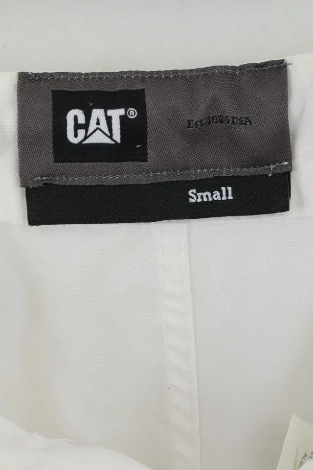 CAT Womens S Trousers White Castro Cotton Blend Lightweight Pants