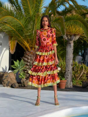 Celia B Kunzite Dress Orange