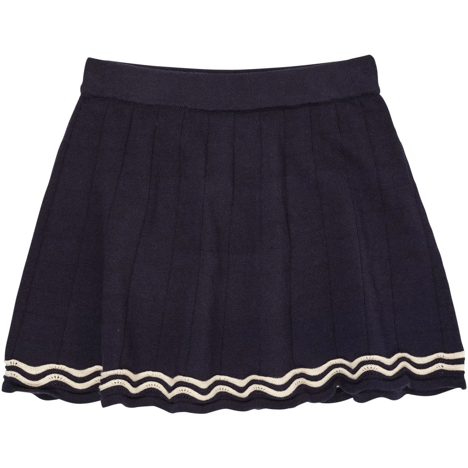 COPENHAGEN COLORS Navy/Cream Comb. Knitted Tennis Skirt