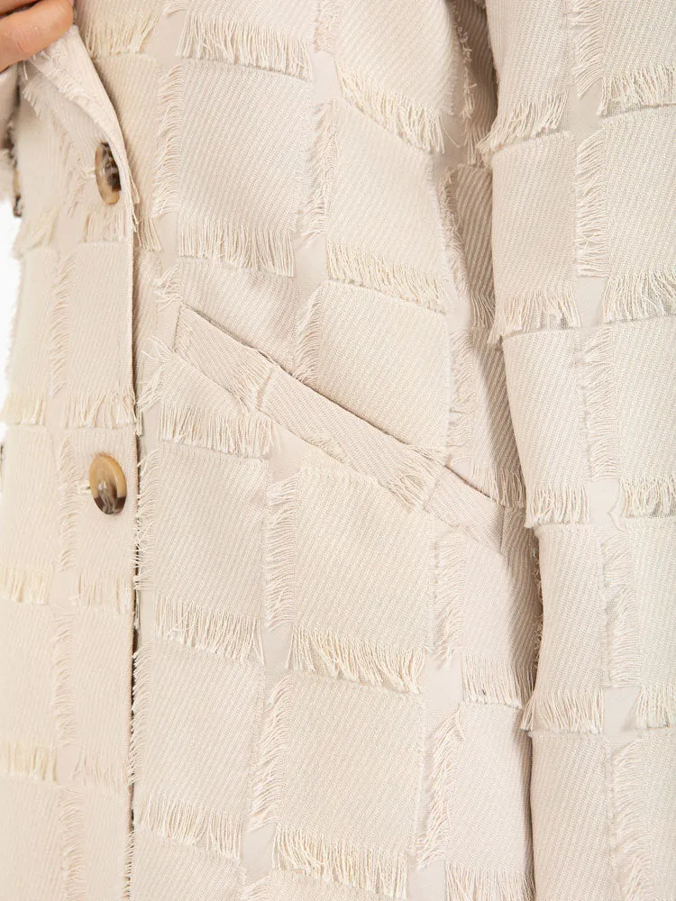 Coster Copenhagen Textured Long Coat Creme