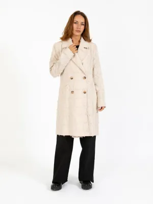 Coster Copenhagen Textured Long Coat Creme