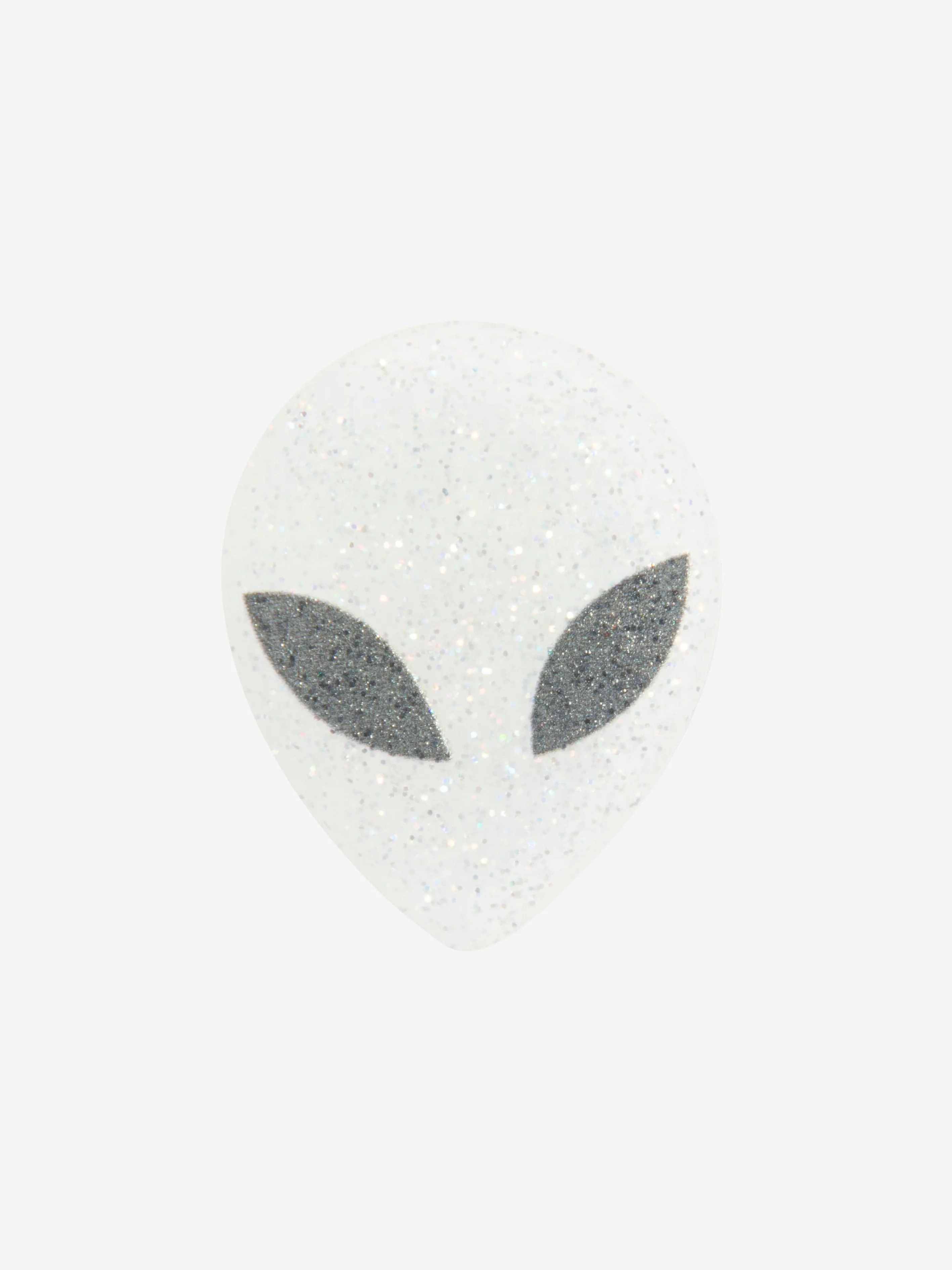 Crocs Kids Glitter Alien Head Jibbitz Charm in Silver