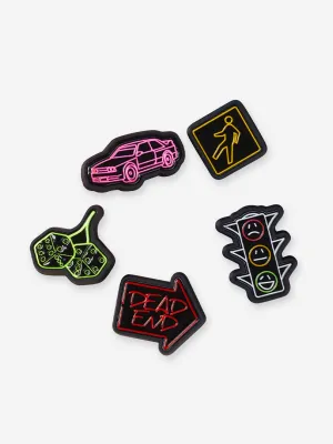 Crocs Kids Reflective Street Jibbitz Charm 5 Pack in Multicolour
