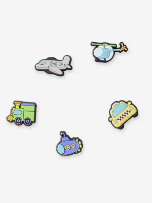 Crocs Kids Tiny Vehicles Jibbitz Charm 5 Pack in Multicolour