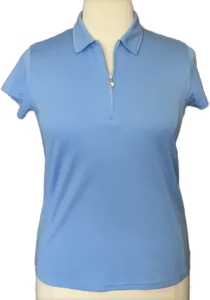 Daily Sports Light Blue 1/4 Zip Golf Polo Size L MSP$70