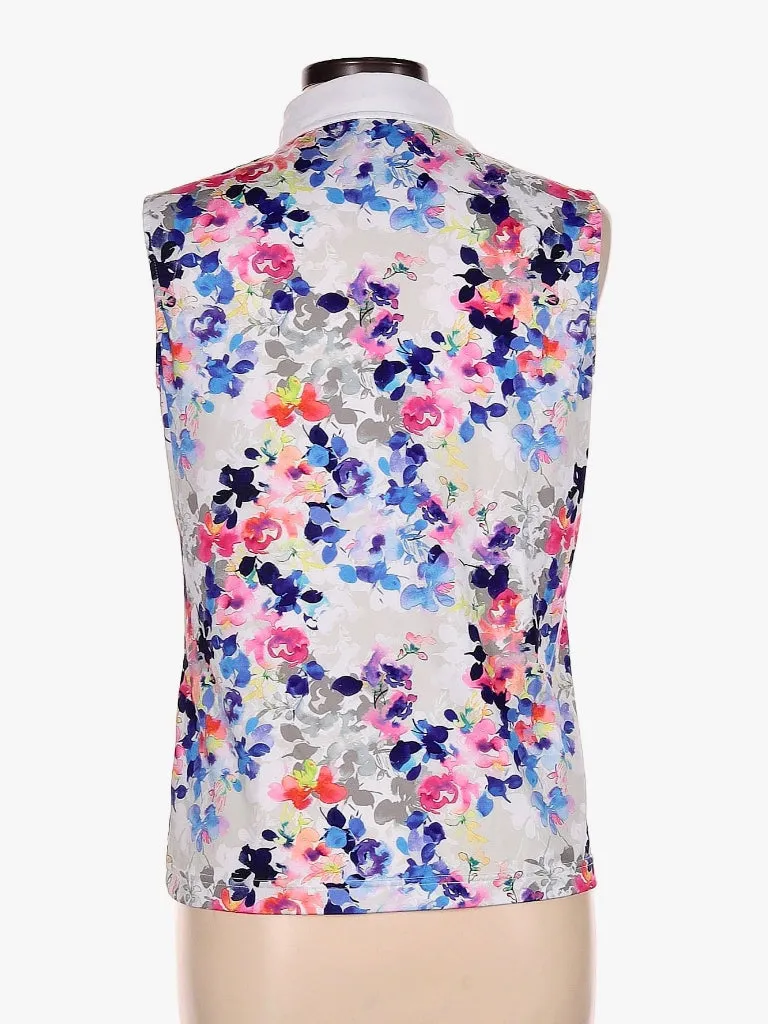 Daily Sports Women's Floral Sleeveless Snap Golf Top Size L MSP$112