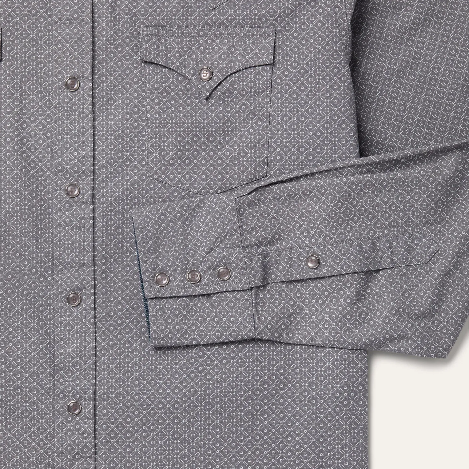 Diamond Print Western Shirt -STETSON