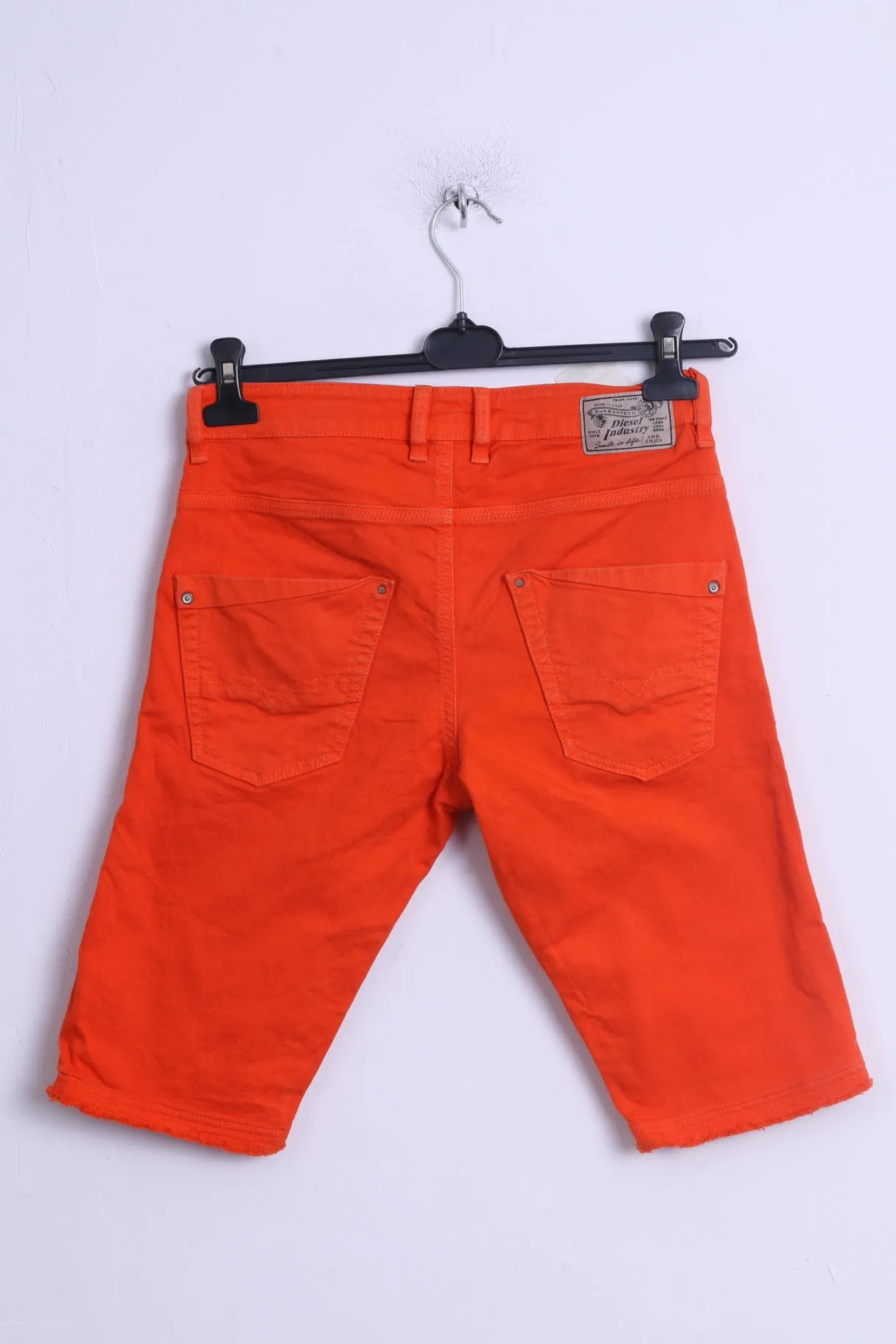 Diesel Industry Womens 14 M Capri Trousers Orange Cotton