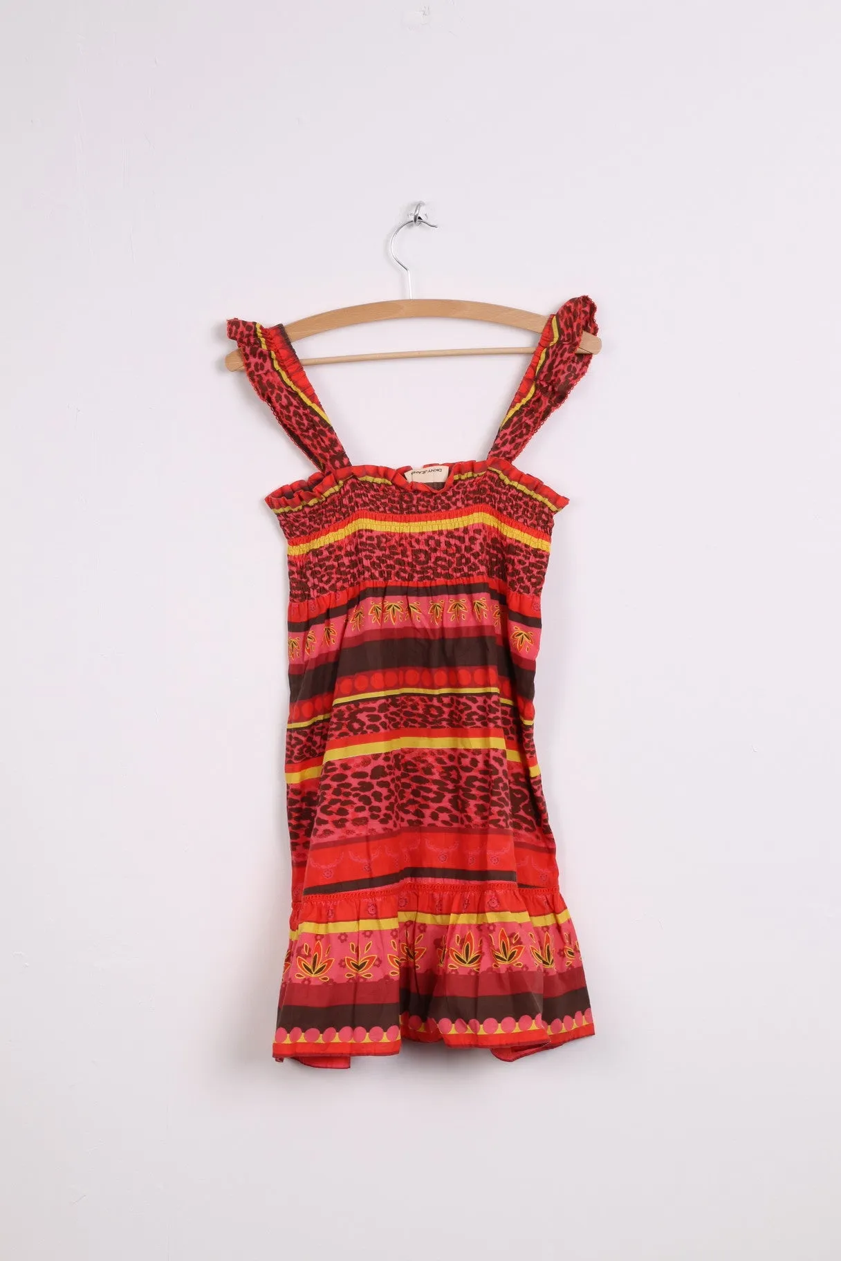 DKNY Jeans Womens M Dress Cotton Orange Cocktail