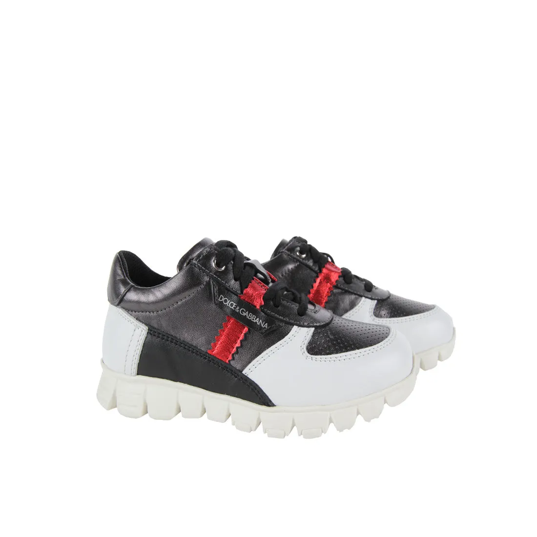 Dolce & Gabbana White Leather Sneakers